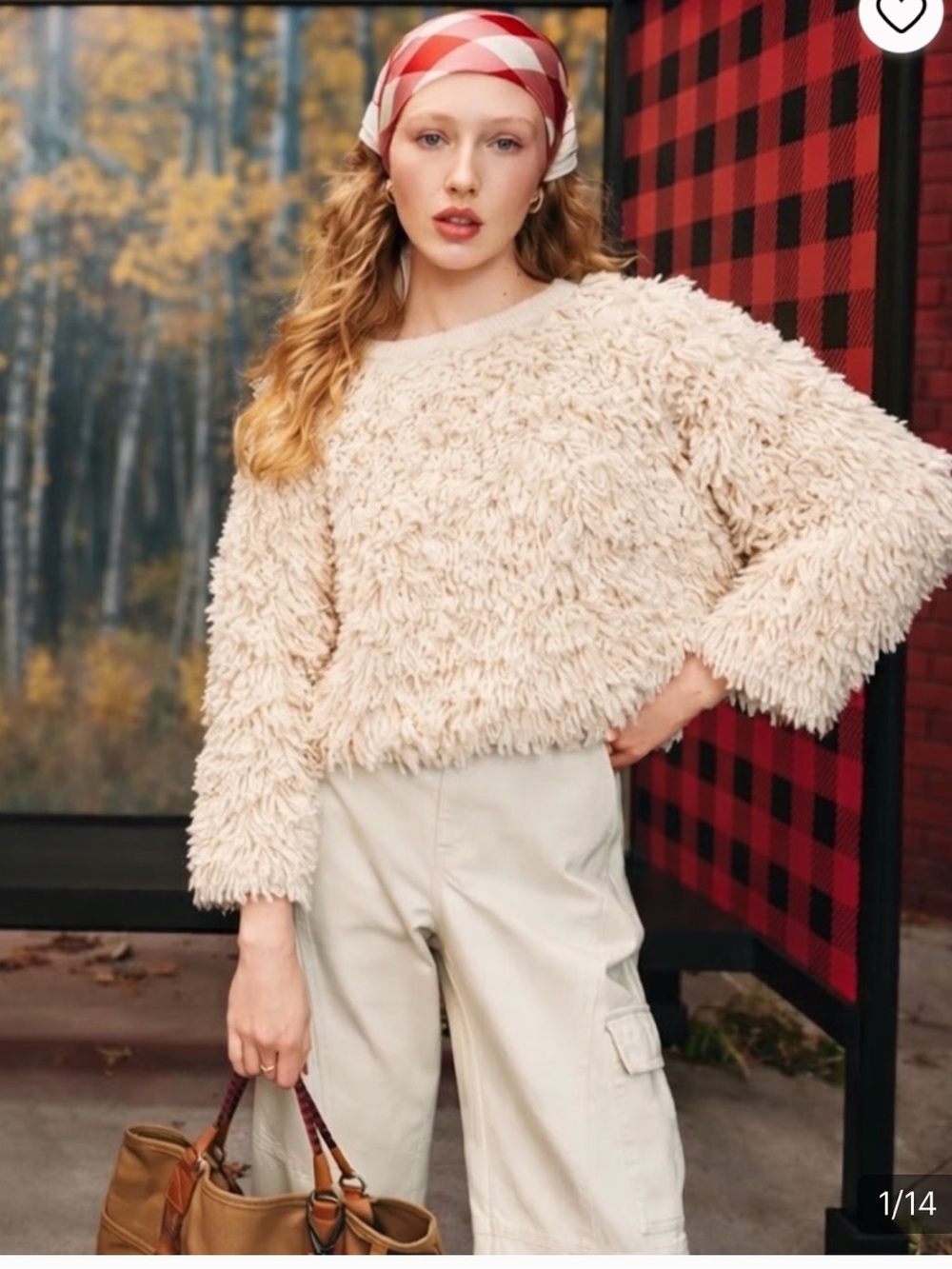 Woolrich Shaggy Fringe Sweater Size XS